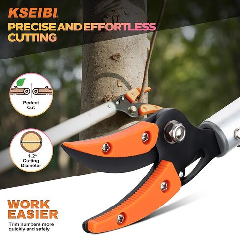 KSEIBI 143020 Long Reach Cut and Hold Bypass Pruner Max Cutting 1/2 inch (7.0 ft - 2.0m) in Saudi Arabia