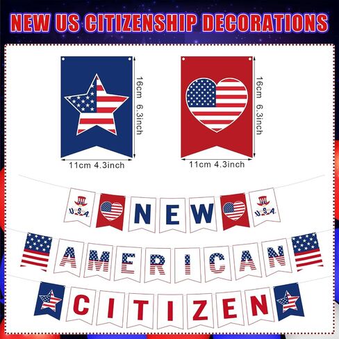 TAOBARY NEW US Courtenship Decorities New Petcesship تهانينا لافتة لافتة تهنئة على أن تصبح لافتة مواطن أمريكي لحفلات القسم الوطنية in Saudi Arabia