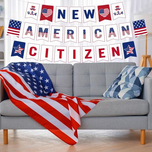 TAOBARY NEW US Courtenship Decorities New Petcesship تهانينا لافتة لافتة تهنئة على أن تصبح لافتة مواطن أمريكي لحفلات القسم الوطنية in Saudi Arabia