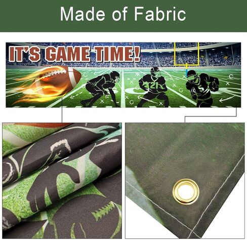 Football Party Banner Decoration Football Field Backdrop Banner Decor Large Sport Themed Background Hanging for Sport Baseball Themed Birthday Party Wall Door Sign Decor in Saudi Arabia