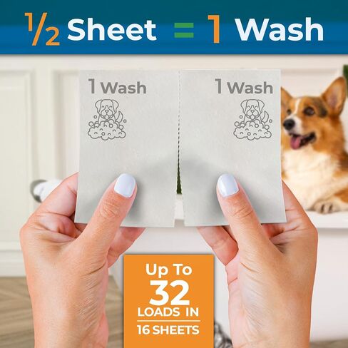 Dog Shampoo Sheets - Water Activated Hypoallergenic Shampoo Sheets for Dogs & Puppies - Lick-Safe, Gentle Hypoallergenic Plant-Based Formula - Portable & Tear-Free Travel-Friendly, Easy to Use in Saudi Arabia