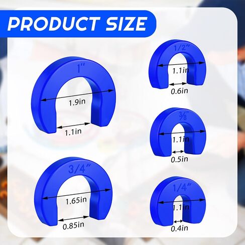 Hotop 5 Pieces Disconnect Clips Fitting Slip Removal Tools Push-fit Disconnect Tools for Easily Removing Push-fit Fitting, 5 Sizes (14 Inch, 38 Inch, 12 Inch, 34 Inch and 1 Inch) in Saudi Arabia