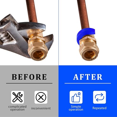 Hotop 5 Pieces Disconnect Clips Fitting Slip Removal Tools Push-fit Disconnect Tools for Easily Removing Push-fit Fitting, 5 Sizes (14 Inch, 38 Inch, 12 Inch, 34 Inch and 1 Inch) in Saudi Arabia