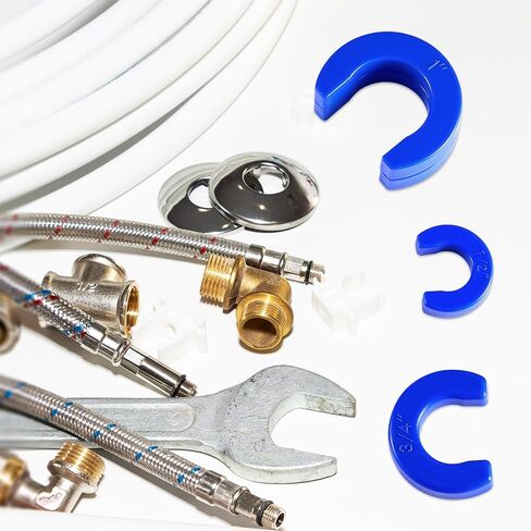 Hotop 5 Pieces Disconnect Clips Fitting Slip Removal Tools Push-fit Disconnect Tools for Easily Removing Push-fit Fitting, 5 Sizes (14 Inch, 38 Inch, 12 Inch, 34 Inch and 1 Inch) in Saudi Arabia