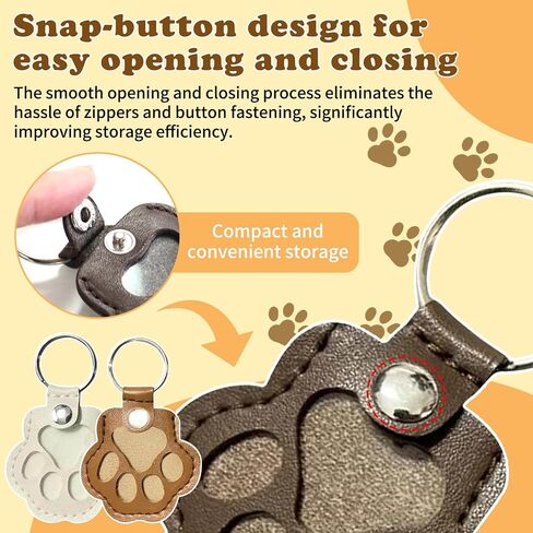 3 Pcs Pet Hair Storage Keychains, Cute Leather Paw Keychain Pet Hair Keepsake Keyring,Dog Fur Storage Keychain Pet Memorial Gifts for Bag Purse Paw Charm Key in Saudi Arabia