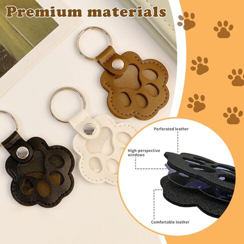 3 Pcs Pet Hair Storage Keychains, Cute Leather Paw Keychain Pet Hair Keepsake Keyring,Dog Fur Storage Keychain Pet Memorial Gifts for Bag Purse Paw Charm Key in Saudi Arabia
