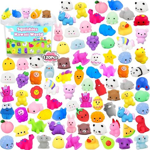 120pcs حفلات الحفلات للأطفال جائزة الفصول الدراسية Mochi Squishy mini kawaii squishies الإجهاد القلق ألعاب الفصح سلة الحشوات مع صندوق التخزين (أسلوب الهالوين) in Kuwait