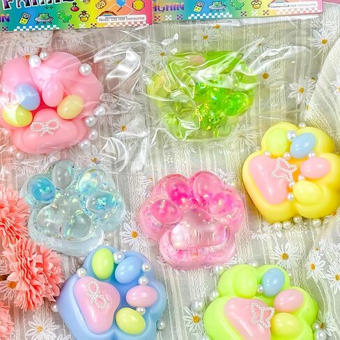 4pcs taba squishies cat paw ، ألعاب الإجهاد اللطيفة اللطيفة ، ألعاب Squishies الصغيرة ، ألعاب الكفوف اللزجة لتخفيف الإجهاد ، ألعاب تململ ، أشياء لطيفة ، تفضل حفلة Kawaii للبالغين للأطفال in Kuwait