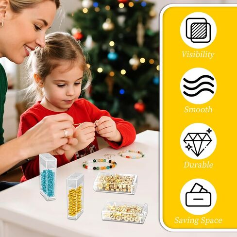 30PCS Diamond Art Storage Containers - Small Plastic Box Bead Organizer With Lids for Diamond Painting Art Accessories for Beads, Crafts,Mini Item(No Case) in Saudi Arabia