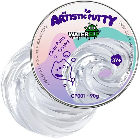 معجون Waterelf for Kids ، تململ الإجهاد Play Play for Boys Girls Adults ، ألعاب العلاج غير اللطيفة - 3.11 بوصة 3.2 أوقية - CP001 -Crystal in Kuwait