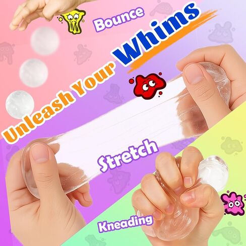 معجون Waterelf for Kids ، تململ الإجهاد Play Play for Boys Girls Adults ، ألعاب العلاج غير اللطيفة - 3.11 بوصة 3.2 أوقية - CP001 -Crystal in Kuwait