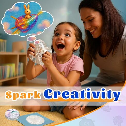معجون Waterelf for Kids ، تململ الإجهاد Play Play for Boys Girls Adults ، ألعاب العلاج غير اللطيفة - 3.11 بوصة 3.2 أوقية - CP001 -Crystal in Kuwait