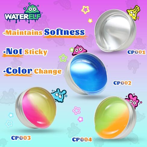 معجون Waterelf for Kids ، تململ الإجهاد Play Play for Boys Girls Adults ، ألعاب العلاج غير اللطيفة - 3.11 بوصة 3.2 أوقية - CP001 -Crystal in Kuwait