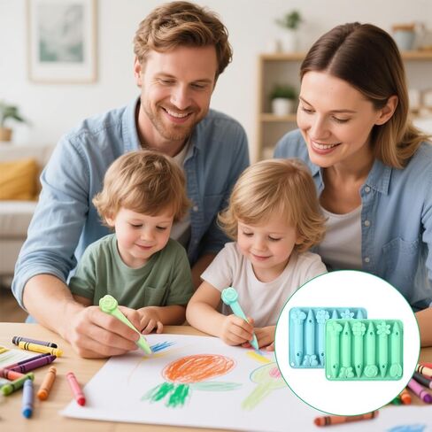 3 Pcs Crayon Molds Silicone Oven Safe,3D Silicone Molds for Crayon, Reusable Triangle Chocolate Making Tools for DIY Candle, Chocolate, Jelly Making in Kuwait