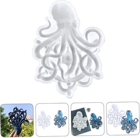 Octopus Mold - Silicone Molds for Epoxy Resin 3D Sea Creature Wall Decor Unique DIY Octopus Ornaments for Home Decoration 8.39X6.30X0.87 Inch in Saudi Arabia