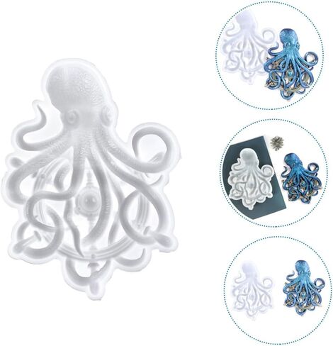 Octopus Mold - Silicone Molds for Epoxy Resin 3D Sea Creature Wall Decor Unique DIY Octopus Ornaments for Home Decoration 8.39X6.30X0.87 Inch in Saudi Arabia