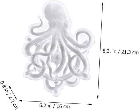 Octopus Mold - Silicone Molds for Epoxy Resin 3D Sea Creature Wall Decor Unique DIY Octopus Ornaments for Home Decoration 8.39X6.30X0.87 Inch in Saudi Arabia