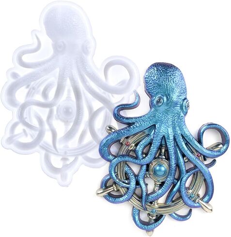 Octopus Mold - Silicone Molds for Epoxy Resin 3D Sea Creature Wall Decor Unique DIY Octopus Ornaments for Home Decoration 8.39X6.30X0.87 Inch in Saudi Arabia