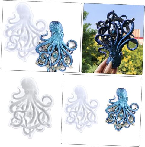 Octopus Mold - Silicone Molds for Epoxy Resin 3D Sea Creature Wall Decor Unique DIY Octopus Ornaments for Home Decoration 8.39X6.30X0.87 Inch in Saudi Arabia