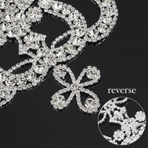FINGERINSPIRE Crown Rhinestone Patches - Sewing Appliques, 3.54x3.54 inch Crown Shaped Patch Appliques Glitter, Wedding Prom Bridesmaid Dress Hat Bag Decor in Saudi Arabia