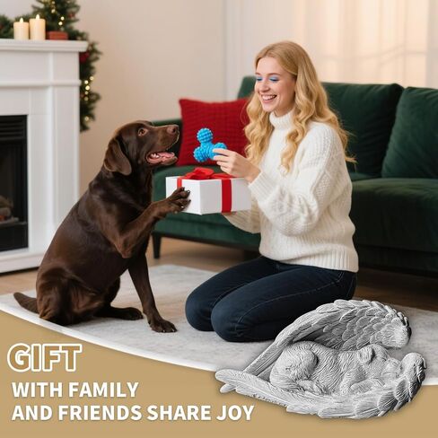 Dog Memorial Gifts for Loss of Dog,Resin Pet Memorial Statues,Forever My Guardian Angel Memorial Gifts(White) in Saudi Arabia