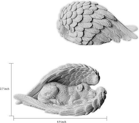 Dog Memorial Gifts for Loss of Dog,Resin Pet Memorial Statues,Forever My Guardian Angel Memorial Gifts(White) in Saudi Arabia