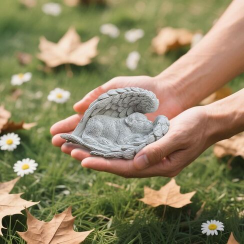 Dog Memorial Gifts for Loss of Dog,Resin Pet Memorial Statues,Forever My Guardian Angel Memorial Gifts(White) in Saudi Arabia