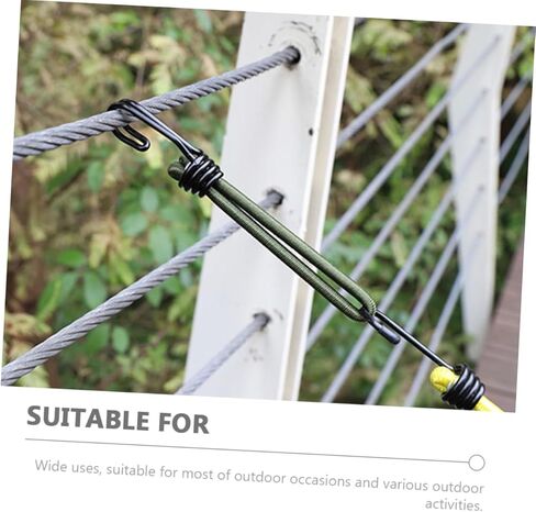 Hanabass 3pcs السنانير الحبل المرن لخيمة الدبوس متينة التثبيت لمستلزمات التخييم مقاومة للطقس سهلة الاستخدام متعدد الاستخدامات للأنشطة في الهواء الطلق in Kuwait