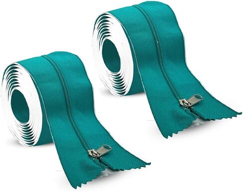 Peel and Stick Zipper 2 Pack - Heavy Dust - Gurr Hariers ، Brudgning ، Bitch by KP Operating Supply 7ft × 3in - Teal in Kuwait