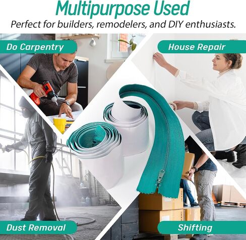 Peel and Stick Zipper 2 Pack - Heavy Dust - Gurr Hariers ، Brudgning ، Bitch by KP Operating Supply 7ft × 3in - Teal in Kuwait