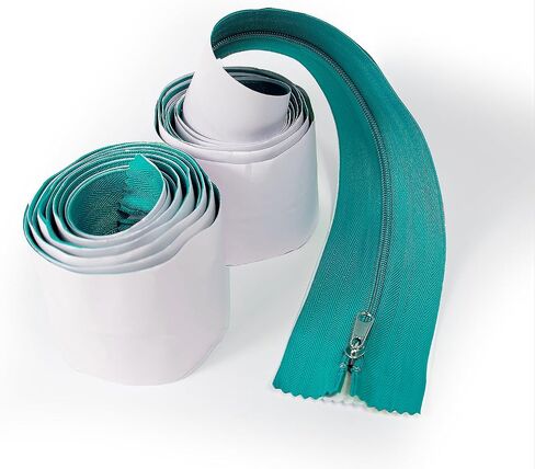 Peel and Stick Zipper 2 Pack - Heavy Dust - Gurr Hariers ، Brudgning ، Bitch by KP Operating Supply 7ft × 3in - Teal in Saudi Arabia