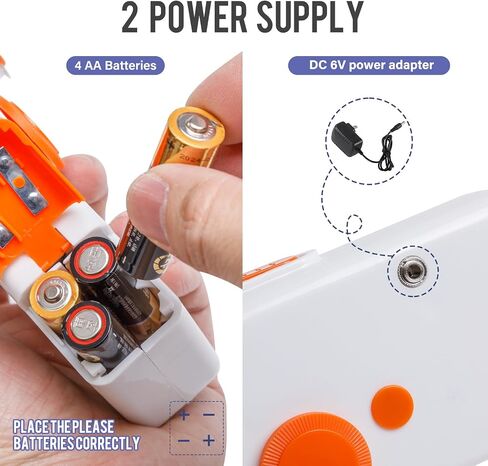 Handheld Sewing Machine CS101,Sewing Machine for Beginners,Portable Electric Mini Samll Hand Held Kit for Adults and Kids Ages 8-12 Included Mannual and Accessories,Quick Stitching,White and Orange in Saudi Arabia