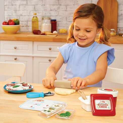 Little Tikes Creative Chefs Pizza Kit with Special Make-It Mix Play Sand, 18+ Accessories, Realistic Pretend Play Chef, Boys, Girls, Ages 3+ in Saudi Arabia