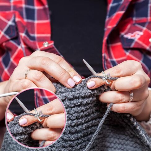 9pcs حلقات الكروشيه لتوتر الكروشيه خاتم التوتر لخطوص إصبع القطة لخطوشة الكروشيه حلقات الكروشيه حلقة الفضة الحياكة القابلة للتعديل الأدوات الأساسية الإكسسوارات in Kuwait