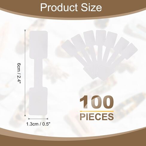 بطاقات عرض سوار UXCELL 100 PCS ، بطاقات عرض مجوهرات بطاقات تغليف سوار لاصقة لبيع المجوهرات ، قلادة ، أقراط ، شريط شعر مفاتيح (أبيض) in Kuwait