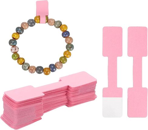 uxcell 100 PCS Bracelet Display Cards, Jewelry Display Cards Self Adhesive Bracelet Packaging Cards for Selling Jewelry, Necklace, Earrings, Keychain Hair Band (White) in Saudi Arabia