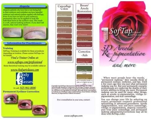 كتيب ماكياج دائم مع معلومات حول PMU لطريقة هالة اليد بواسطة softap (areola) in Saudi Arabia