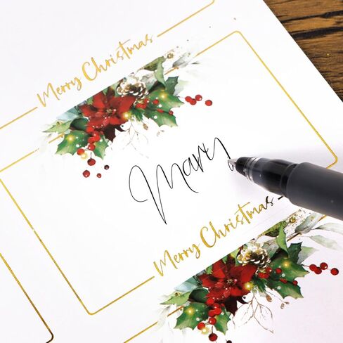 120pcs Christmas Gift Tags Stickers Sticky Labels Large Blank Xmas Name Tags for Presents Holiday (Holly Berry) in Kuwait