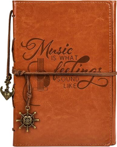 Unique Music Themed Personalized Notebook Gifts Cool Gifts For Music Lovers Musicians Writers Music Teacher Singers Music Lover Songwriting Journal Music Is What Feelings Sound Like(Music) in Kuwait