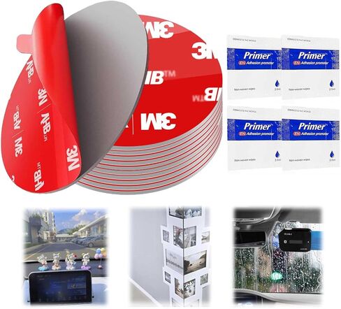 Square Double Sided Adhesive Pads, 3M VHB 0.03in Thick Double Sided Tape, Waterproof Mounting Tape for Indoor and Outdoor, Home Decoration, Car 1" X 1", 48 Pcs (Square 1''-48pcs) in Kuwait