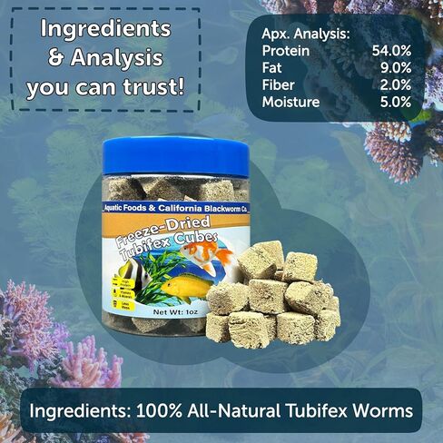ديدان الأطعمة المائية Inc. Tubifex ديدان ، تجميد مكعبات دودة تجميد من أجل cichlids ، القرص ، السمك الذهبي ، Bettas ، الأسماك البحرية ، جميع الأسماك الاستوائية ، مزيج بيليه من 12 نوعًا ، in Saudi Arabia