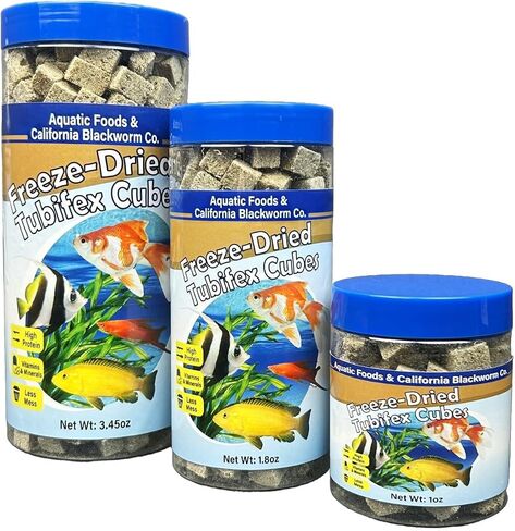 ديدان الأطعمة المائية Inc. Tubifex ديدان ، تجميد مكعبات دودة تجميد من أجل cichlids ، القرص ، السمك الذهبي ، Bettas ، الأسماك البحرية ، جميع الأسماك الاستوائية ، مزيج بيليه من 12 نوعًا ، in Saudi Arabia