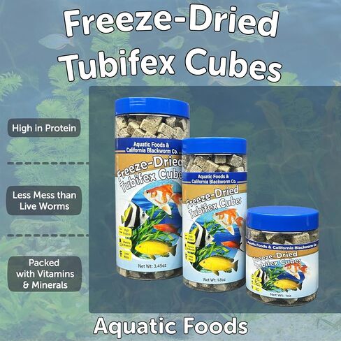 ديدان الأطعمة المائية Inc. Tubifex ديدان ، تجميد مكعبات دودة تجميد من أجل cichlids ، القرص ، السمك الذهبي ، Bettas ، الأسماك البحرية ، جميع الأسماك الاستوائية ، مزيج بيليه من 12 نوعًا ، in Saudi Arabia