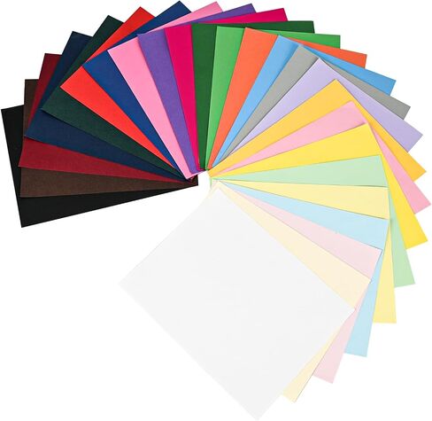 25 Colors 50Sheets 65lb / 180GSM Multicolor Cardstock Paper – Premium Heavy-Weight Paper for Crafts, DIY Projects, Scrapbooking, Handmade Cards, Printing, and More – Vibrant Colors, Printer-Friendly in Saudi Arabia