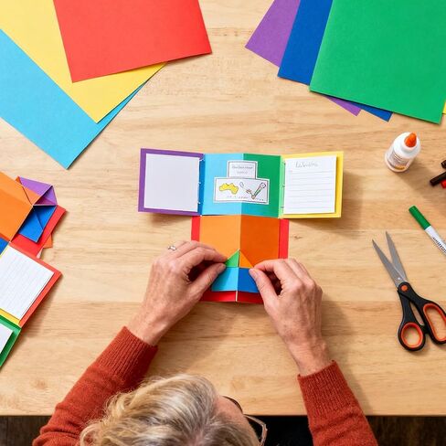 25 Colors 50Sheets 65lb / 180GSM Multicolor Cardstock Paper – Premium Heavy-Weight Paper for Crafts, DIY Projects, Scrapbooking, Handmade Cards, Printing, and More – Vibrant Colors, Printer-Friendly in Saudi Arabia