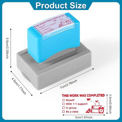 Teacher Stamps, Work Completed Stamp Office Stationery Stamps Teacher Grading Stamps Self-Ink Stamp Checkbox Grading Teacher Stamps Classroom Teacher Stamps for Grading in Saudi Arabia