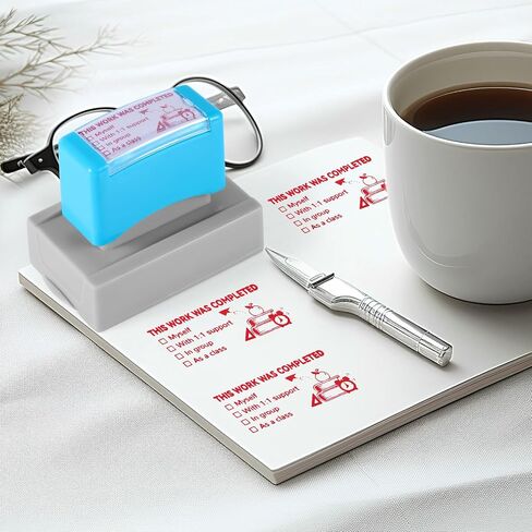 Teacher Stamps, Work Completed Stamp Office Stationery Stamps Teacher Grading Stamps Self-Ink Stamp Checkbox Grading Teacher Stamps Classroom Teacher Stamps for Grading in Saudi Arabia