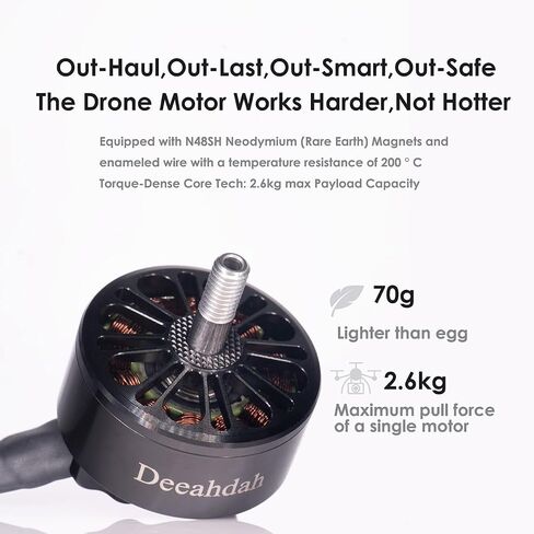 Pro 2810-1300KV محرك بدون فرش من 6 إلى 8 بوصات FPV Multicopter Drone 6S محرك ، 1325W كحد أقصى ، 5.7 رطل الدفع in Saudi Arabia