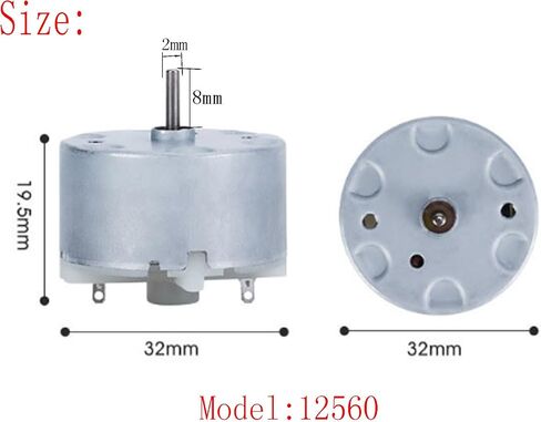 RF-500TB-14415 محرك كهربائي Micro DC ، DC 3-12V 2700RPM محرك صغير 32 مم قطره-(5 أجزاء) in Kuwait