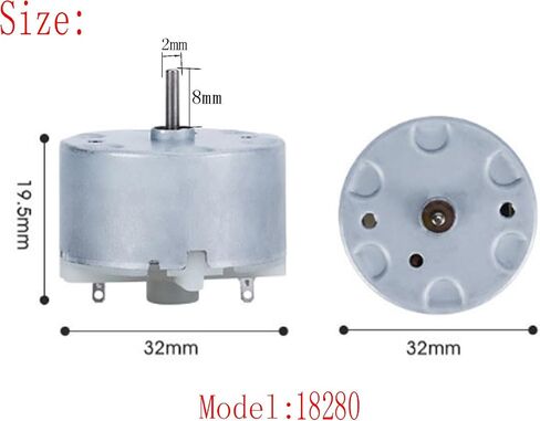 RF-500TB-14415 محرك كهربائي Micro DC ، DC 3-12V 2700RPM محرك صغير 32 مم قطره-(5 أجزاء) in Kuwait